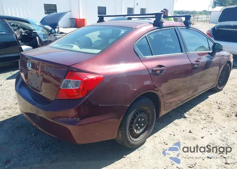 2012 Honda Civic Lx z USA, uszkodzony, nr VIN 2HGFB2F50CH582749